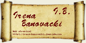 Irena Banovački vizit kartica